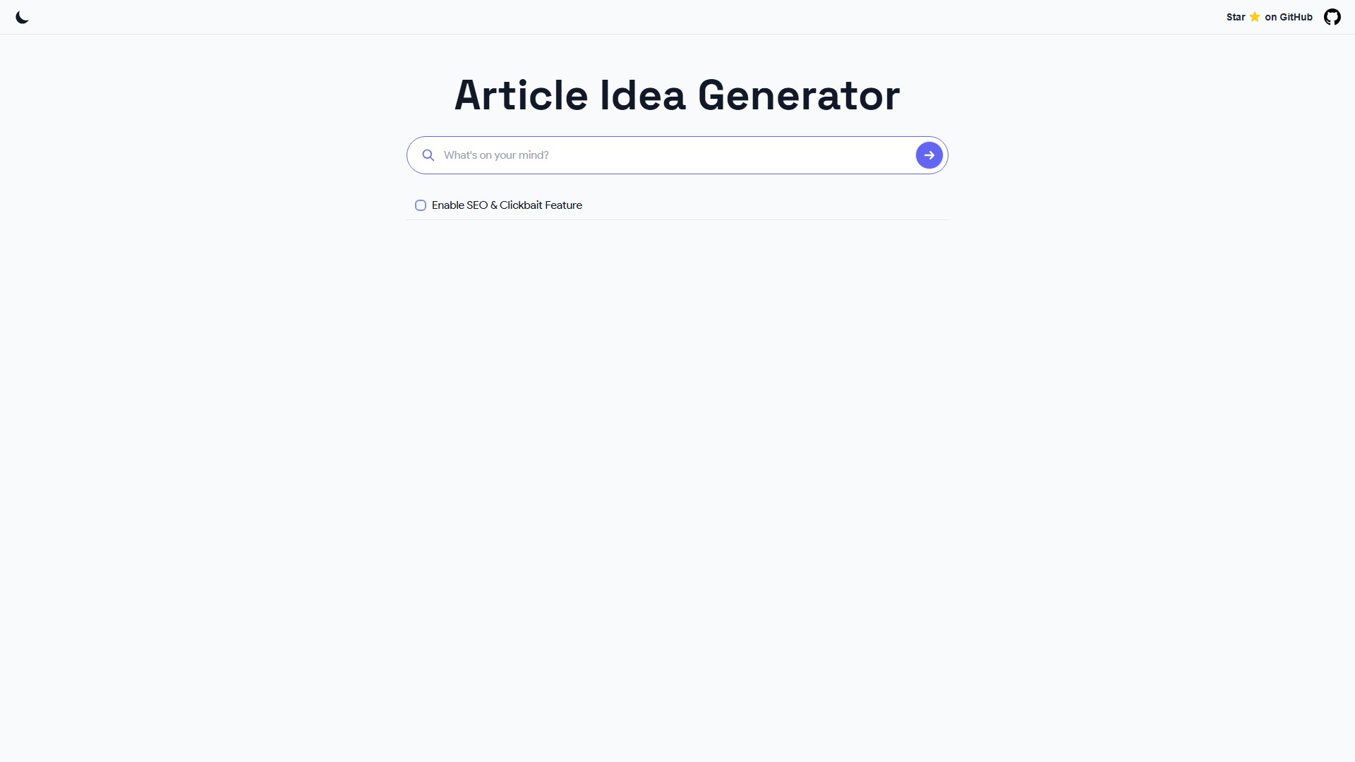 Article Idea Generator