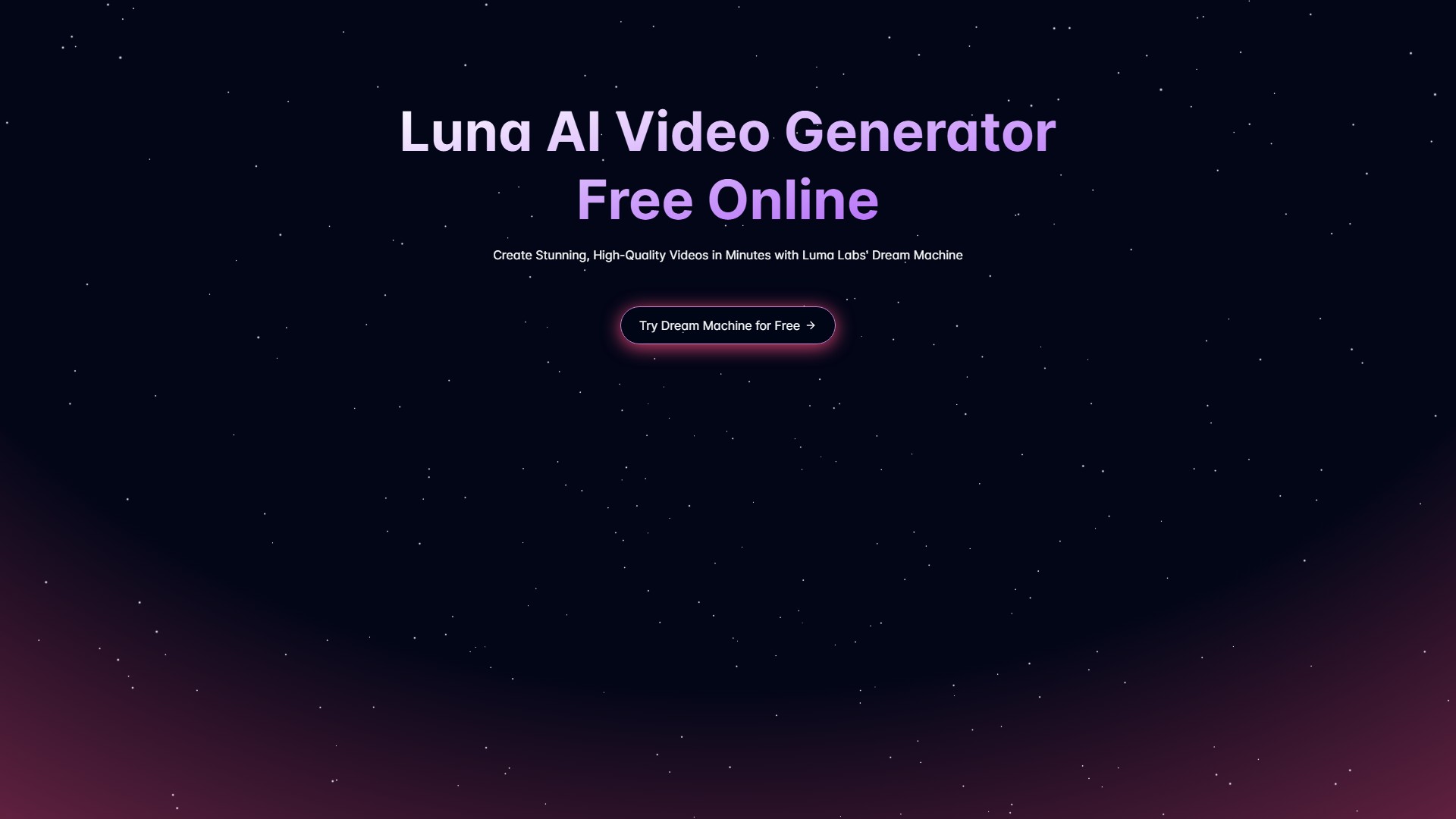 Luma AI Video Generator Free Online by Dream Machine 