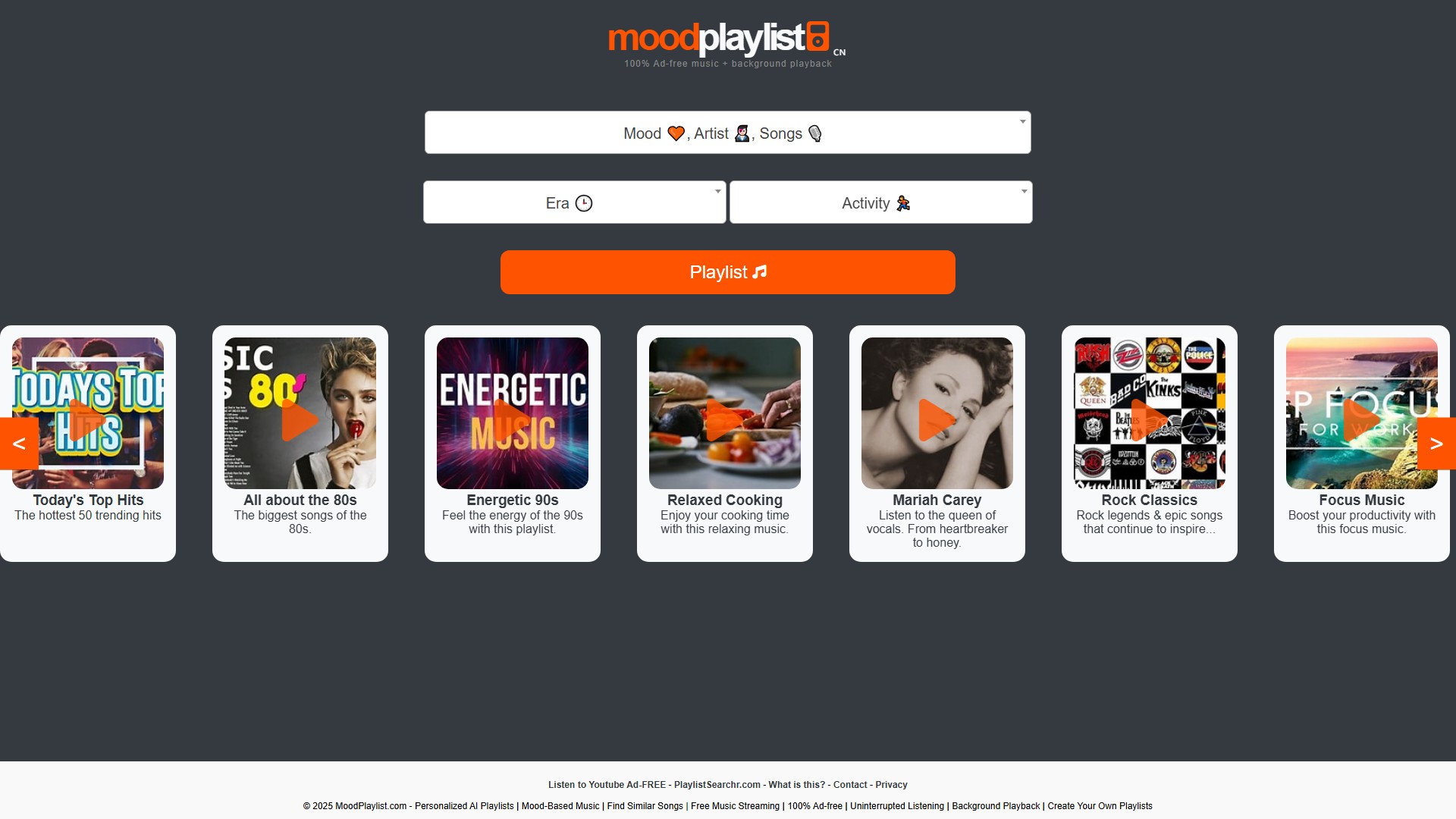 Moodplaylist - AI Powered Playlists