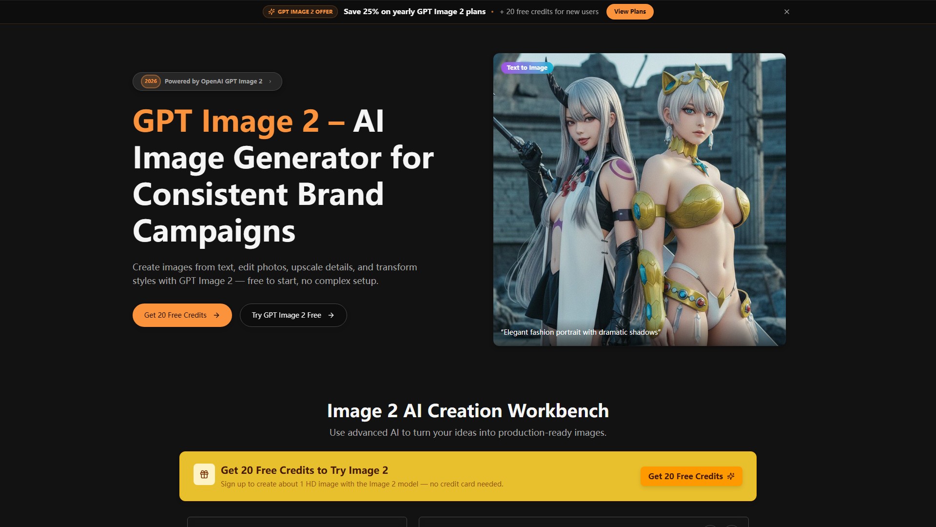 GPT Image 2 – Free AI Image Generator and Editor Online - AI Tool Screenshot