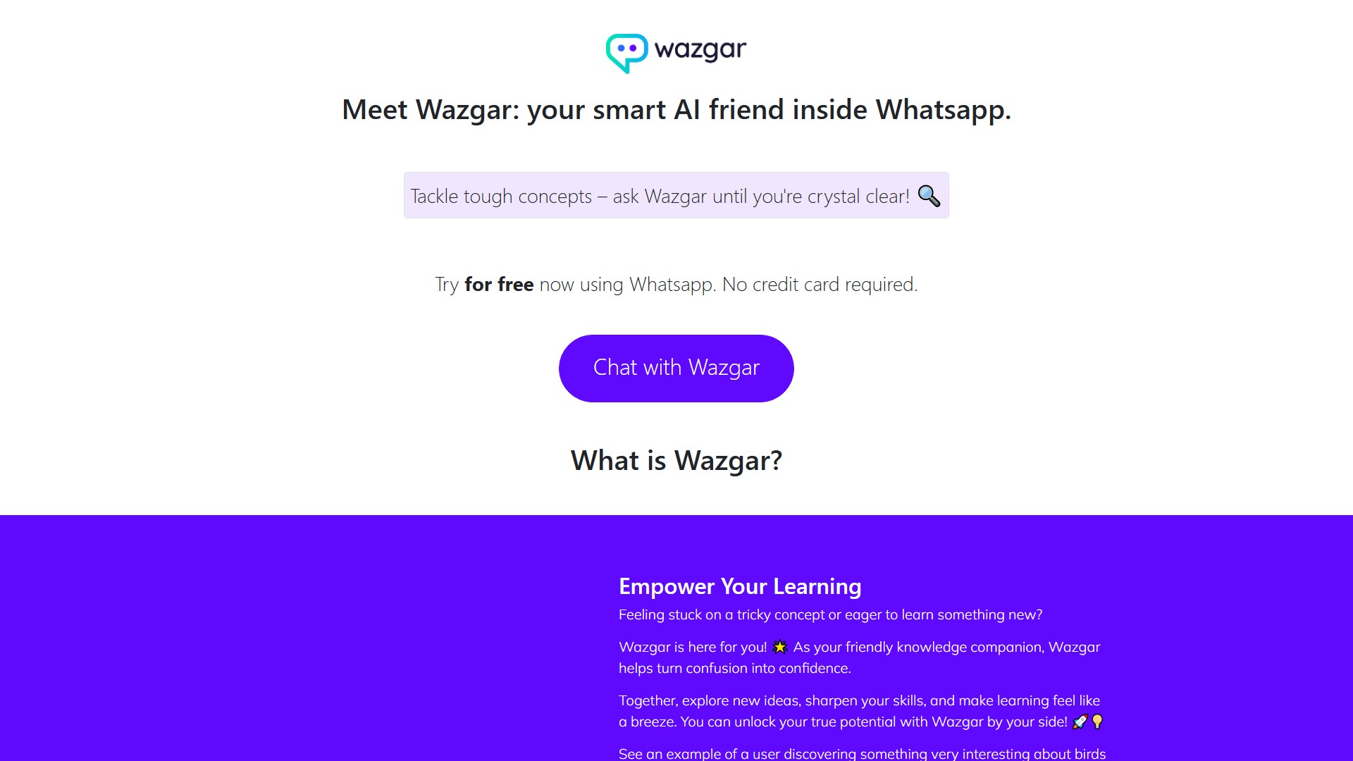 Wazgar - ChatGPT in Whatsapp