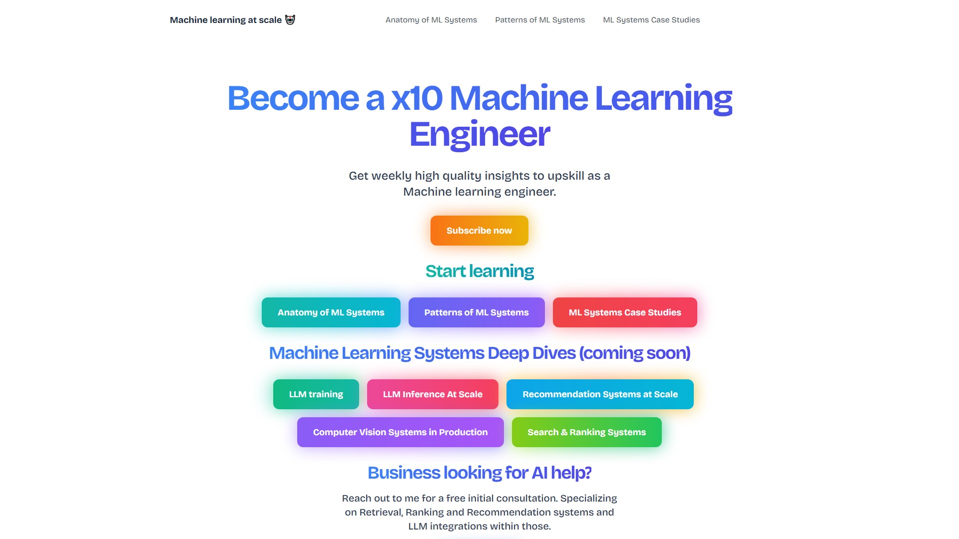 Machine learning at scale