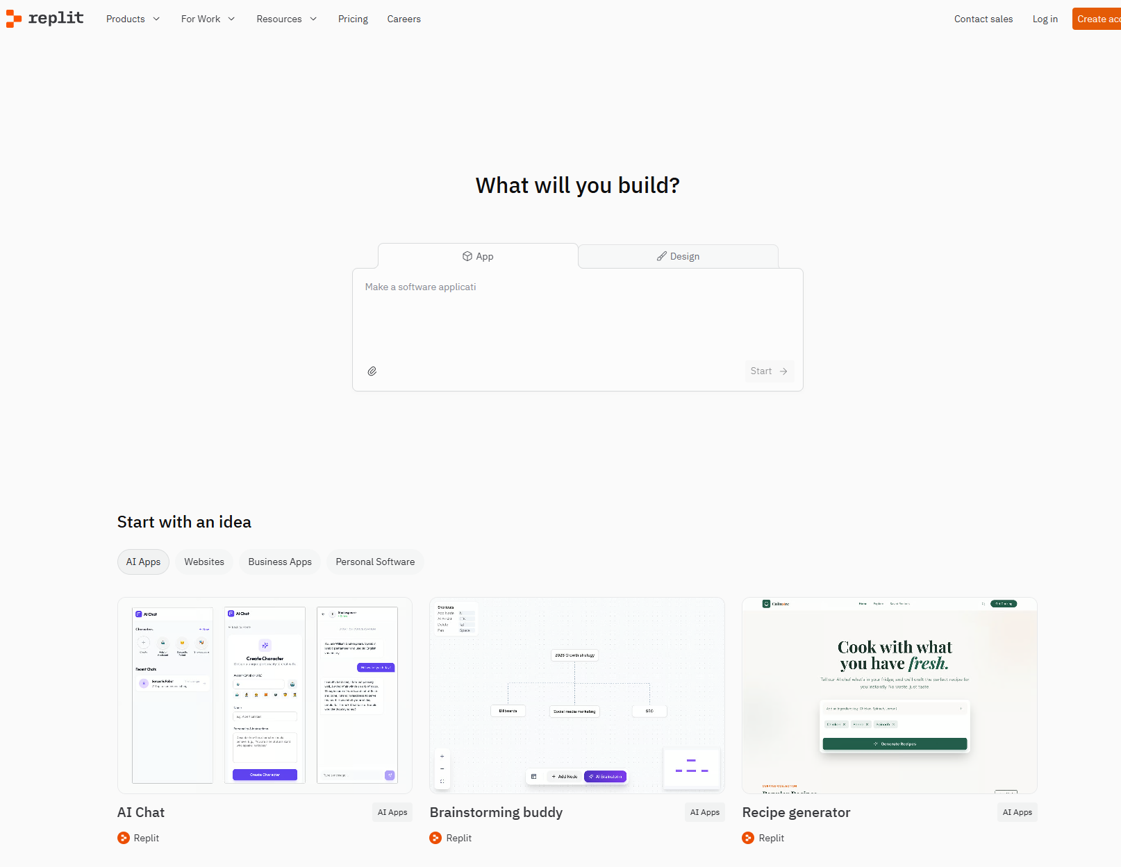 Replit - AI Tool Screenshot