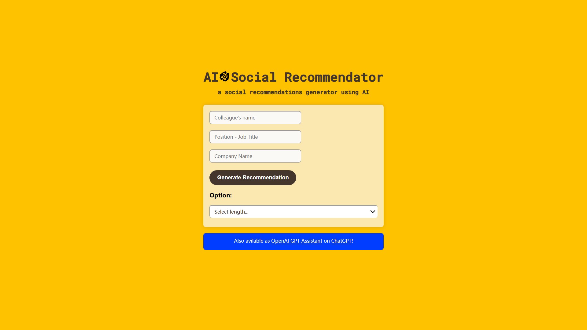 AI Social Recommendator