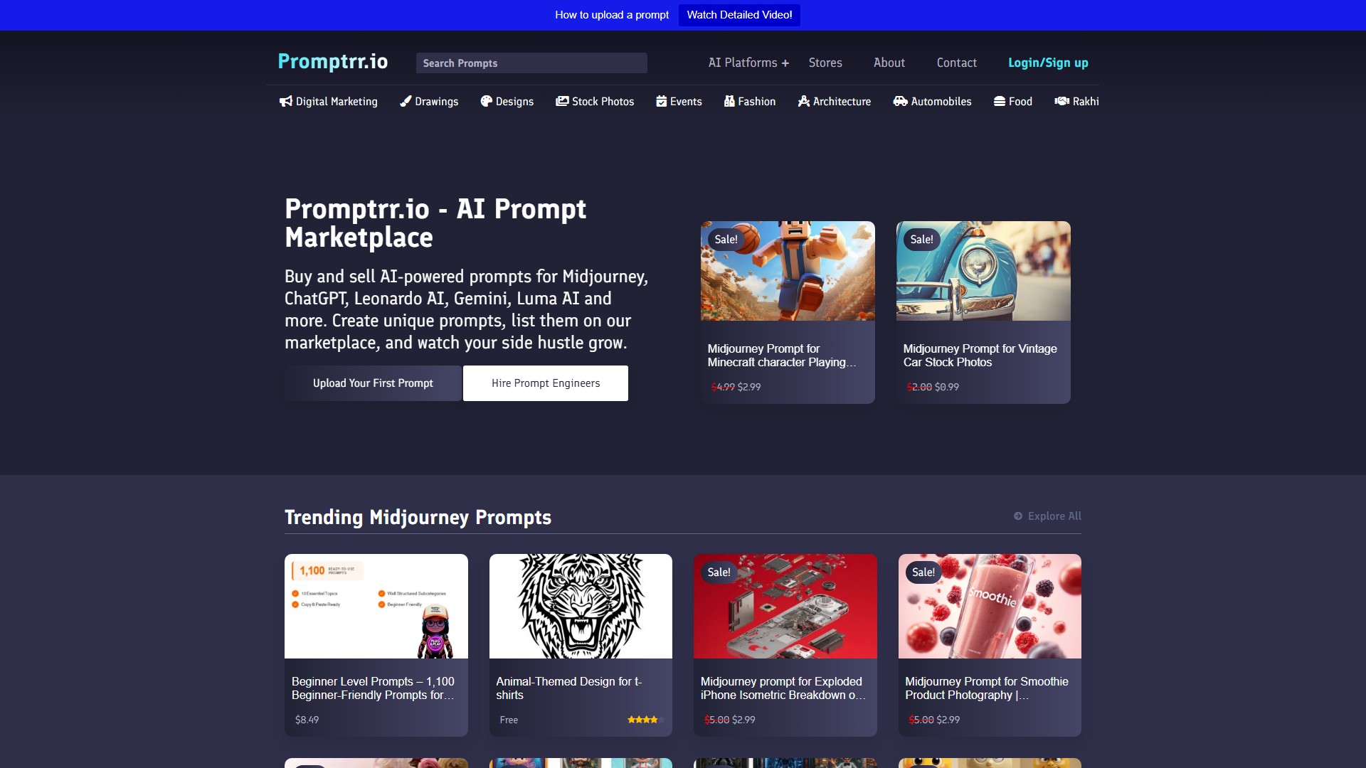 Promptrr - AI Prompt Marketplace