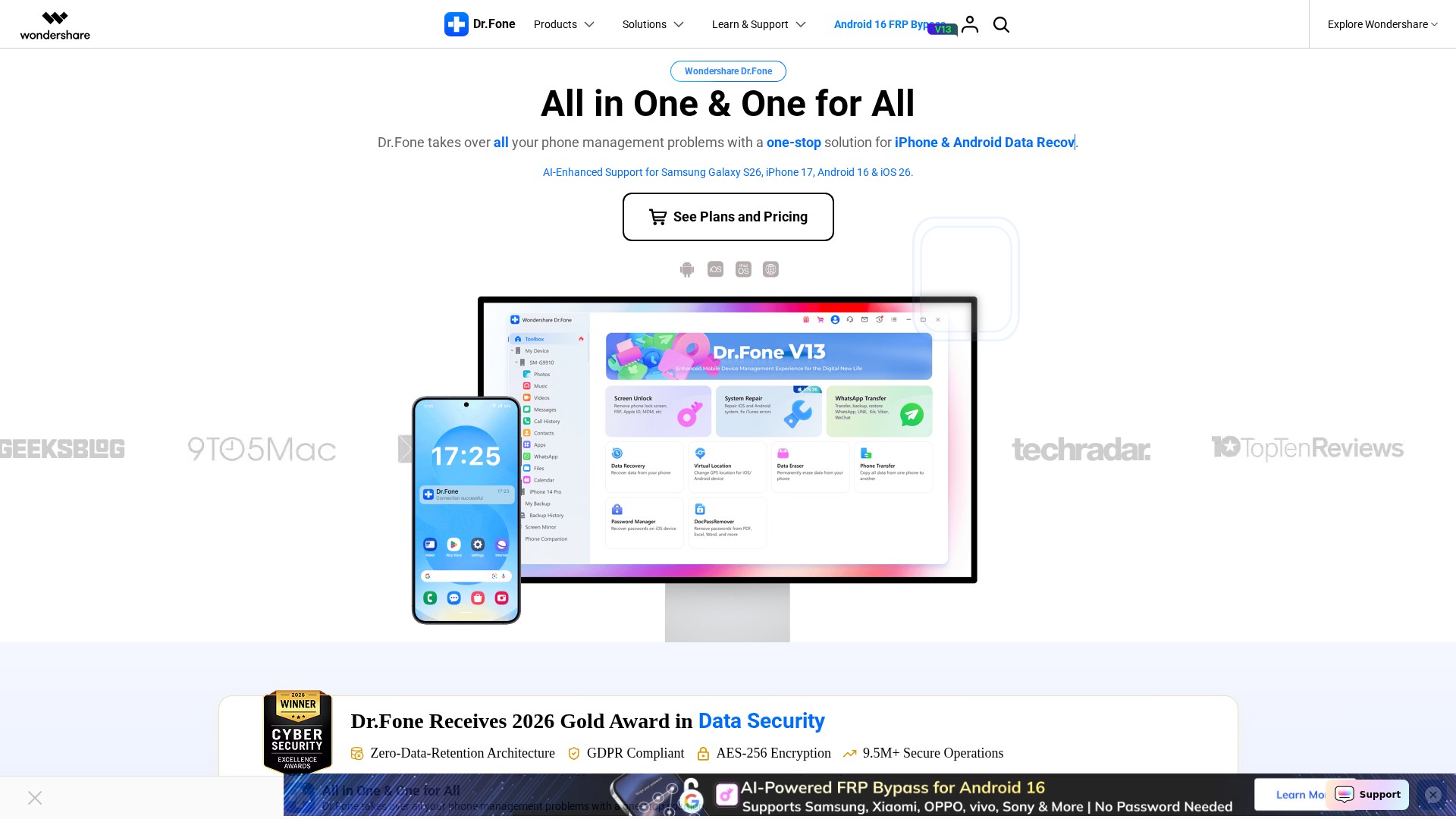 Wondershare Dr.Fone - AI Tool Screenshot