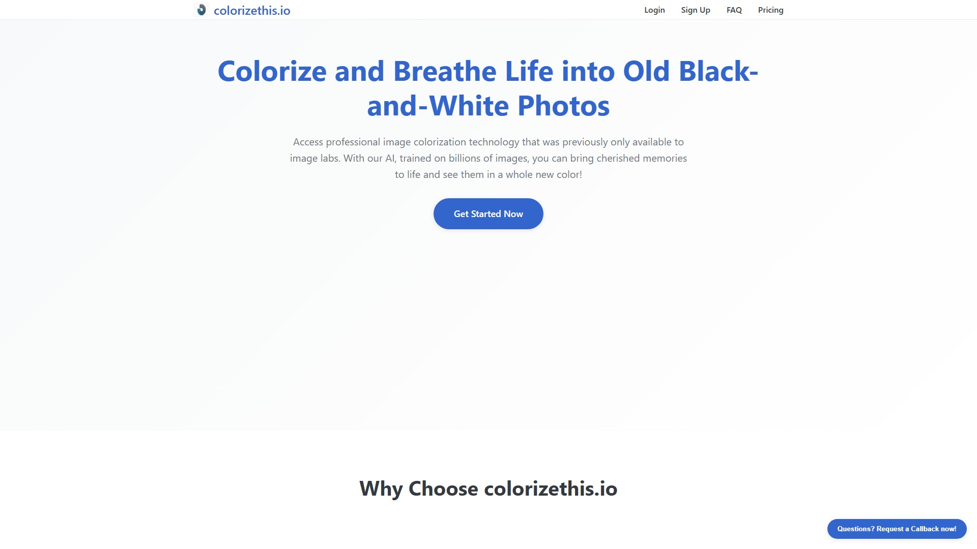 Colorize black and white photos w AI
