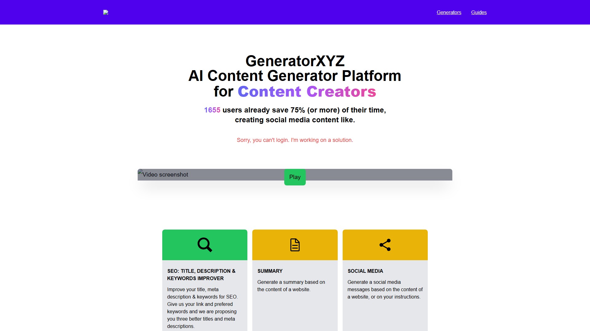 Generator XYZ