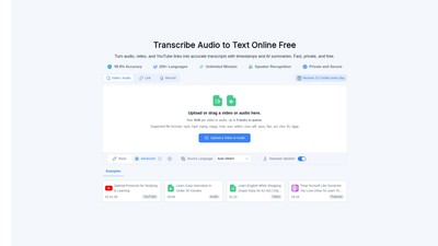 Transcribe Audio to Text Logo