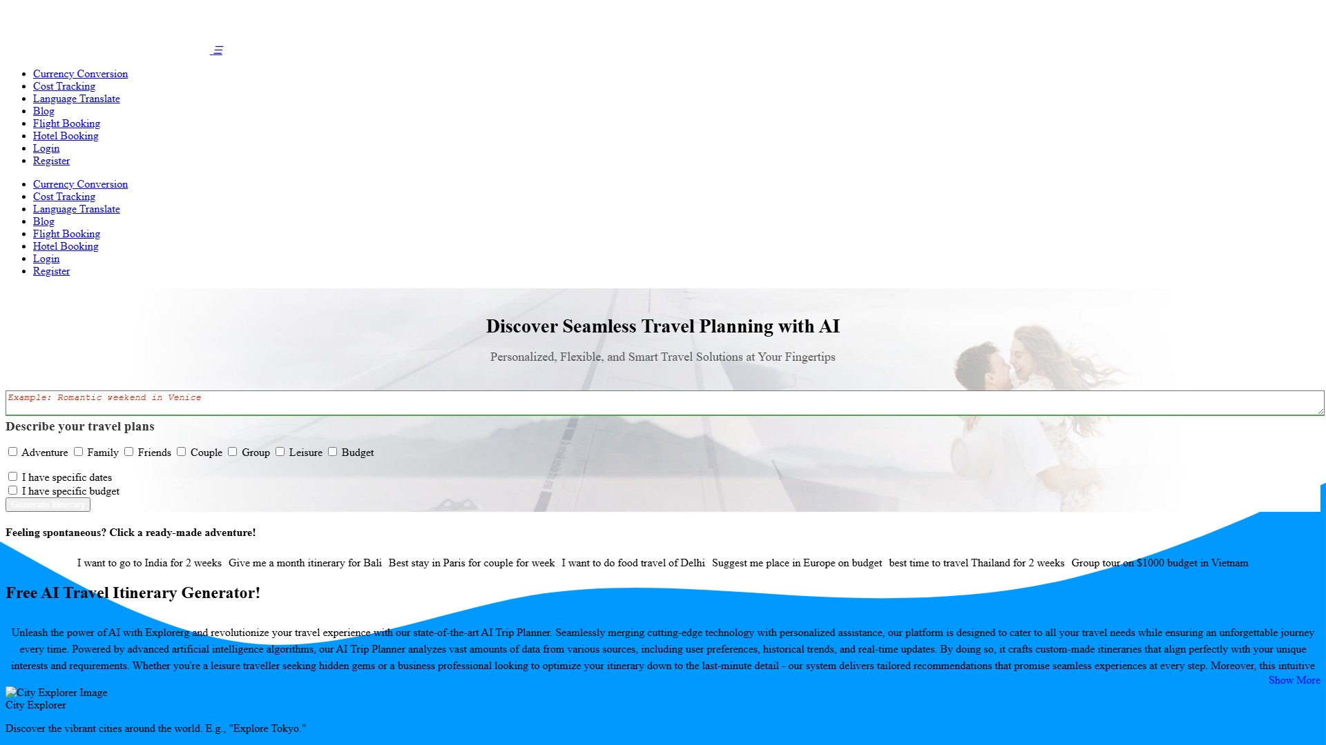 Explorerg - Discover, Plan Your Journeys