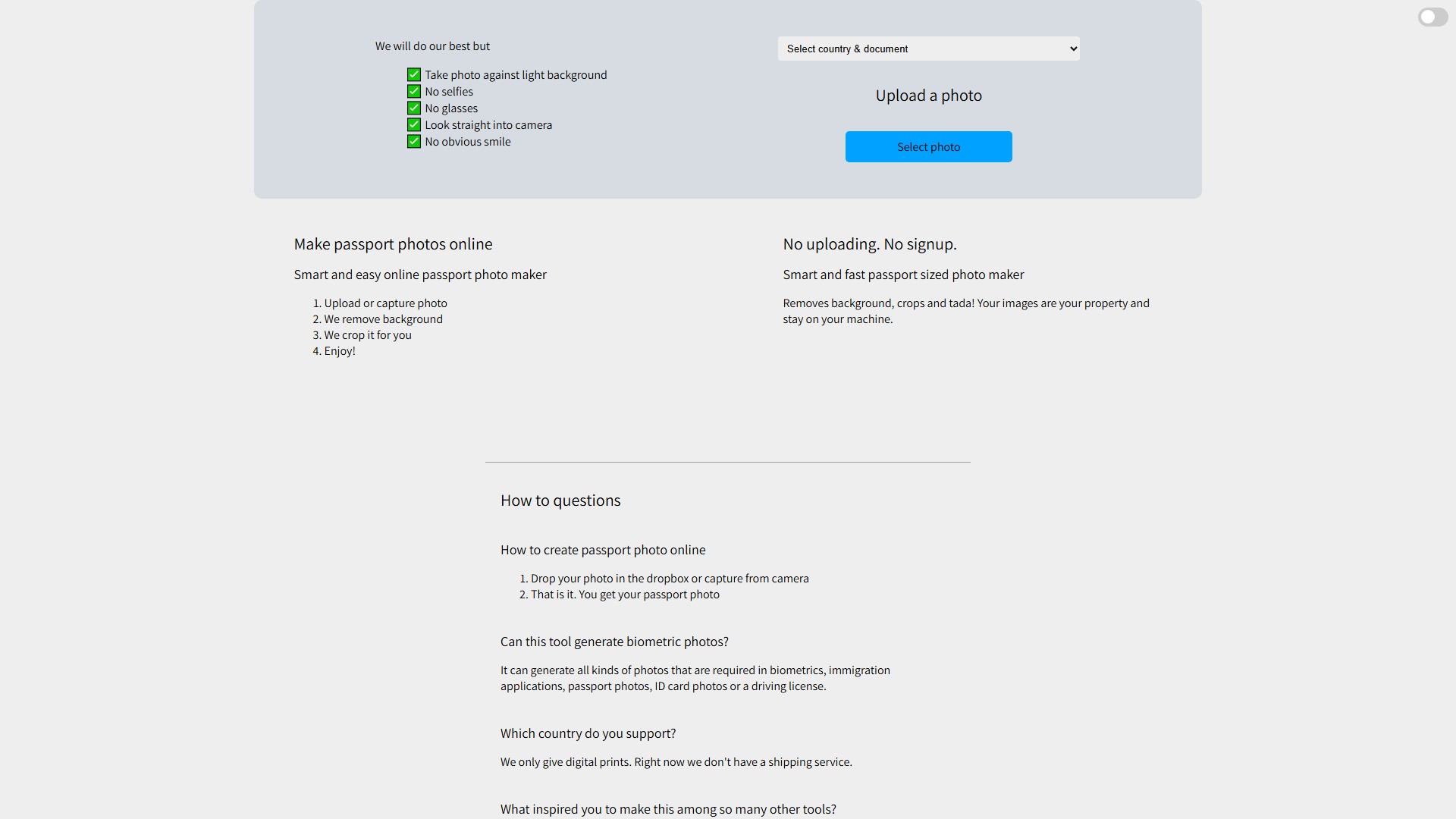 Passport Photo Maker