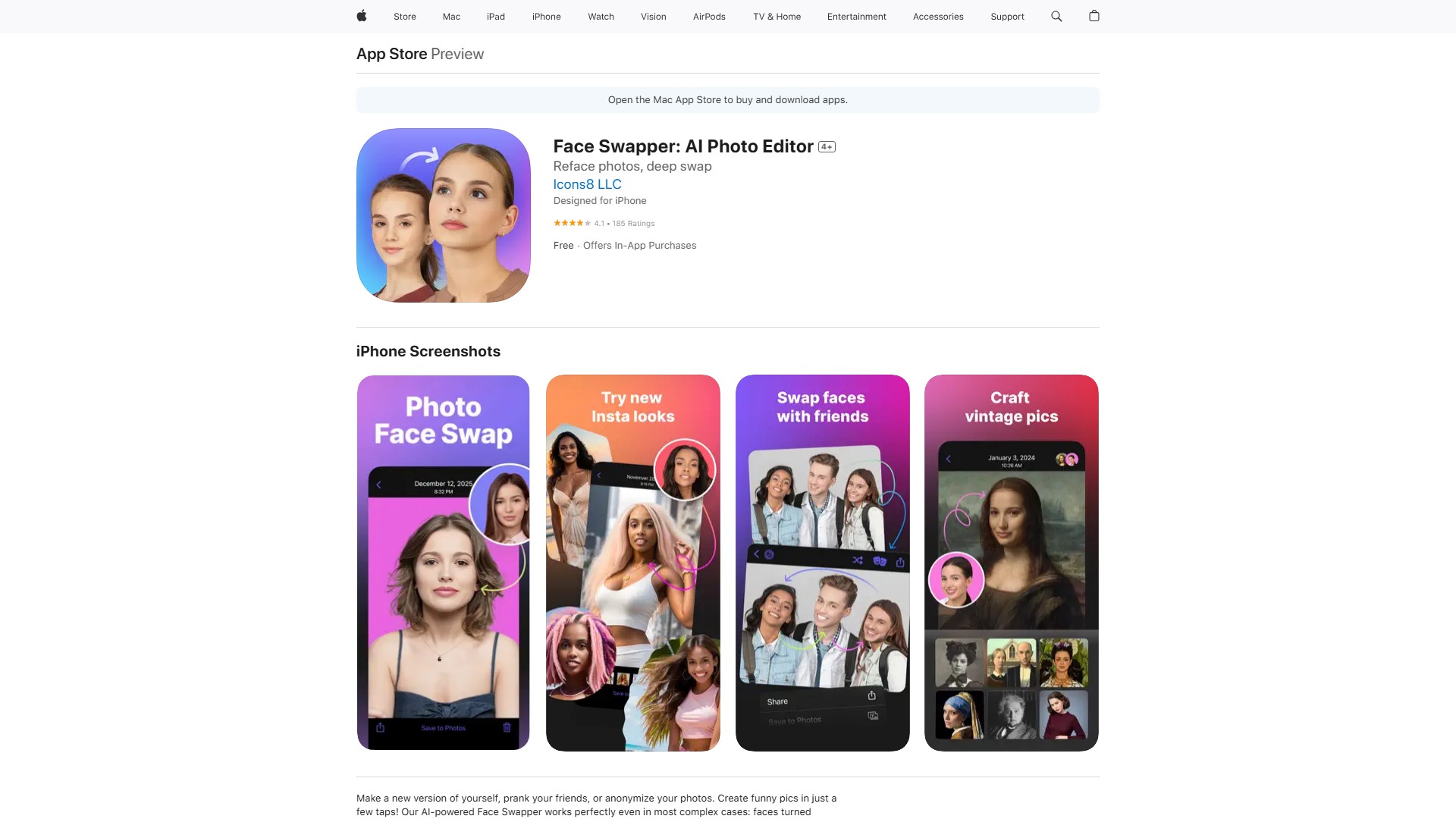 Face Swapper for iOS