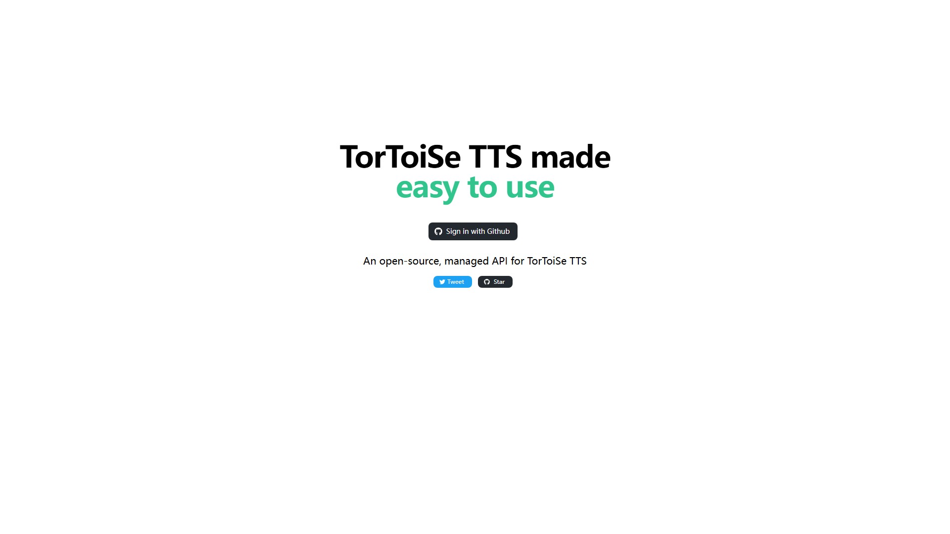 Tortoise TTS as an API