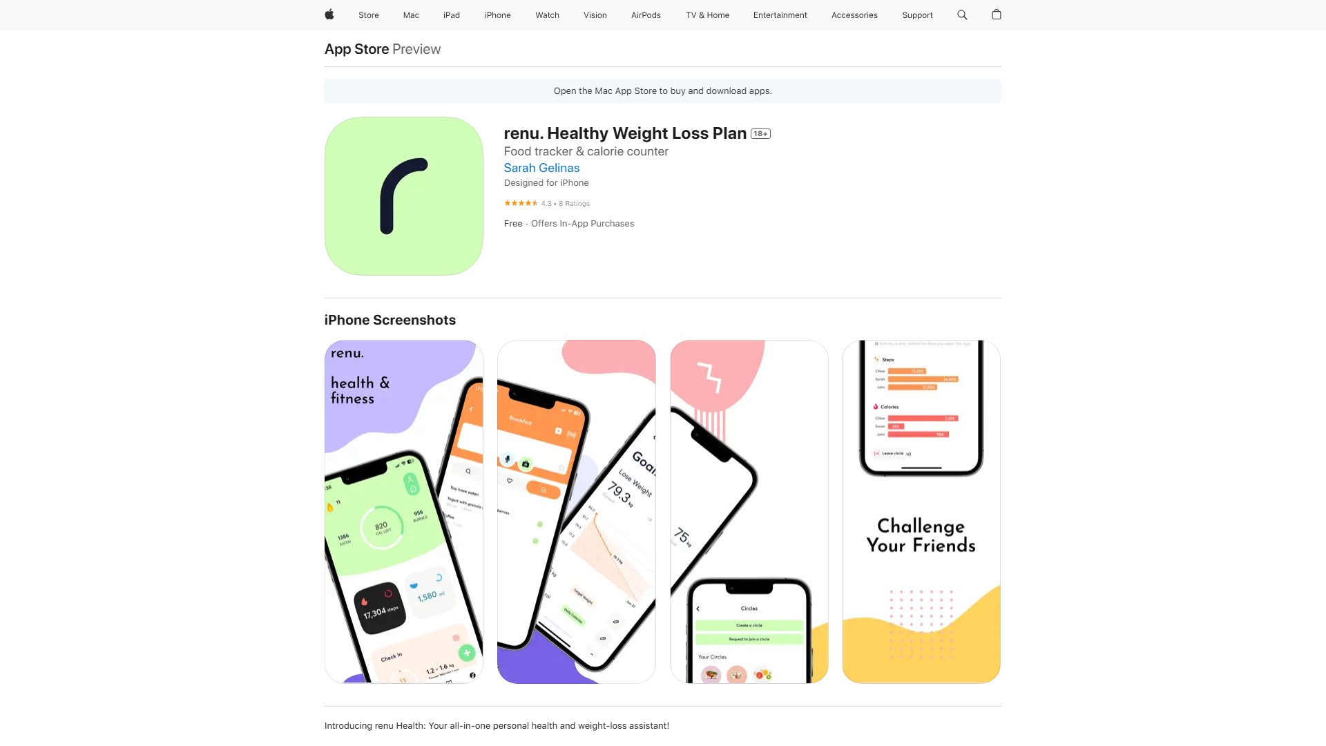 renu. Weight Loss Assistant