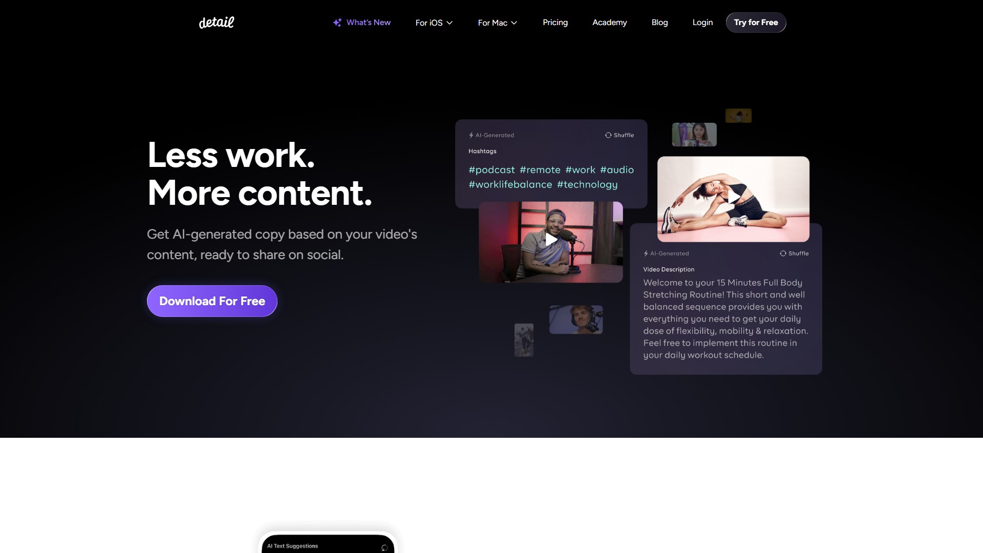 Detail AI Video Content Maker