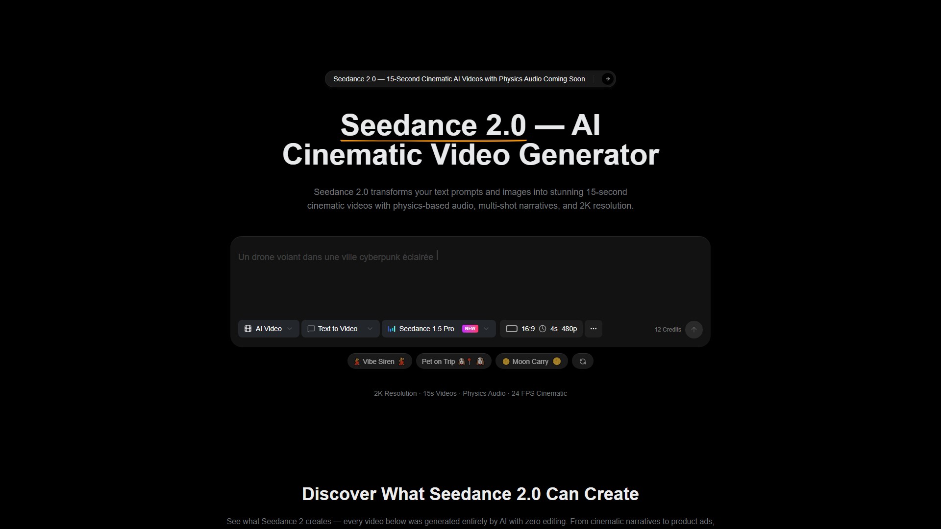 Seedance 2.0 AI - AI Tool Screenshot