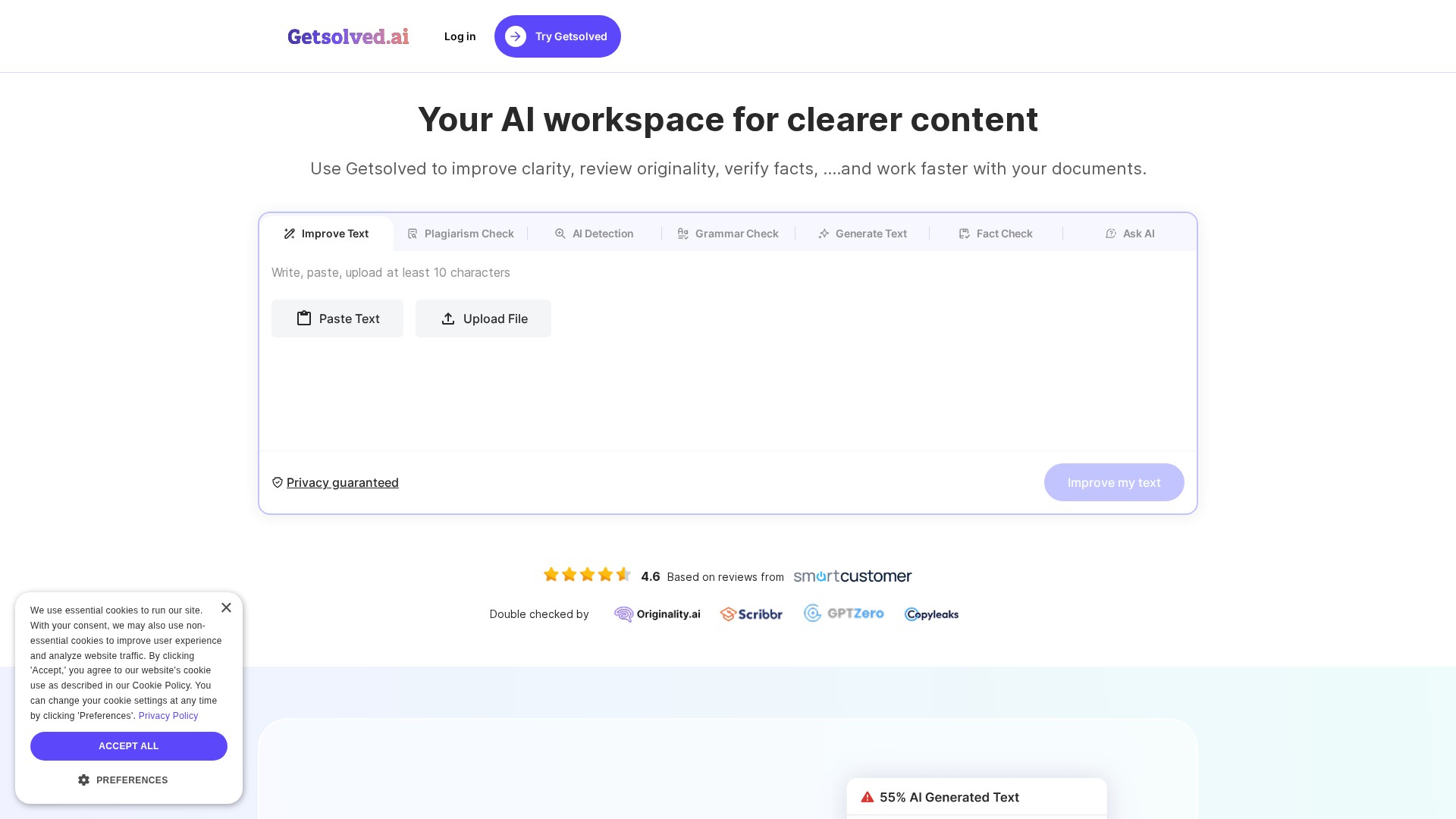 Getsolved.ai - AI Tool Screenshot