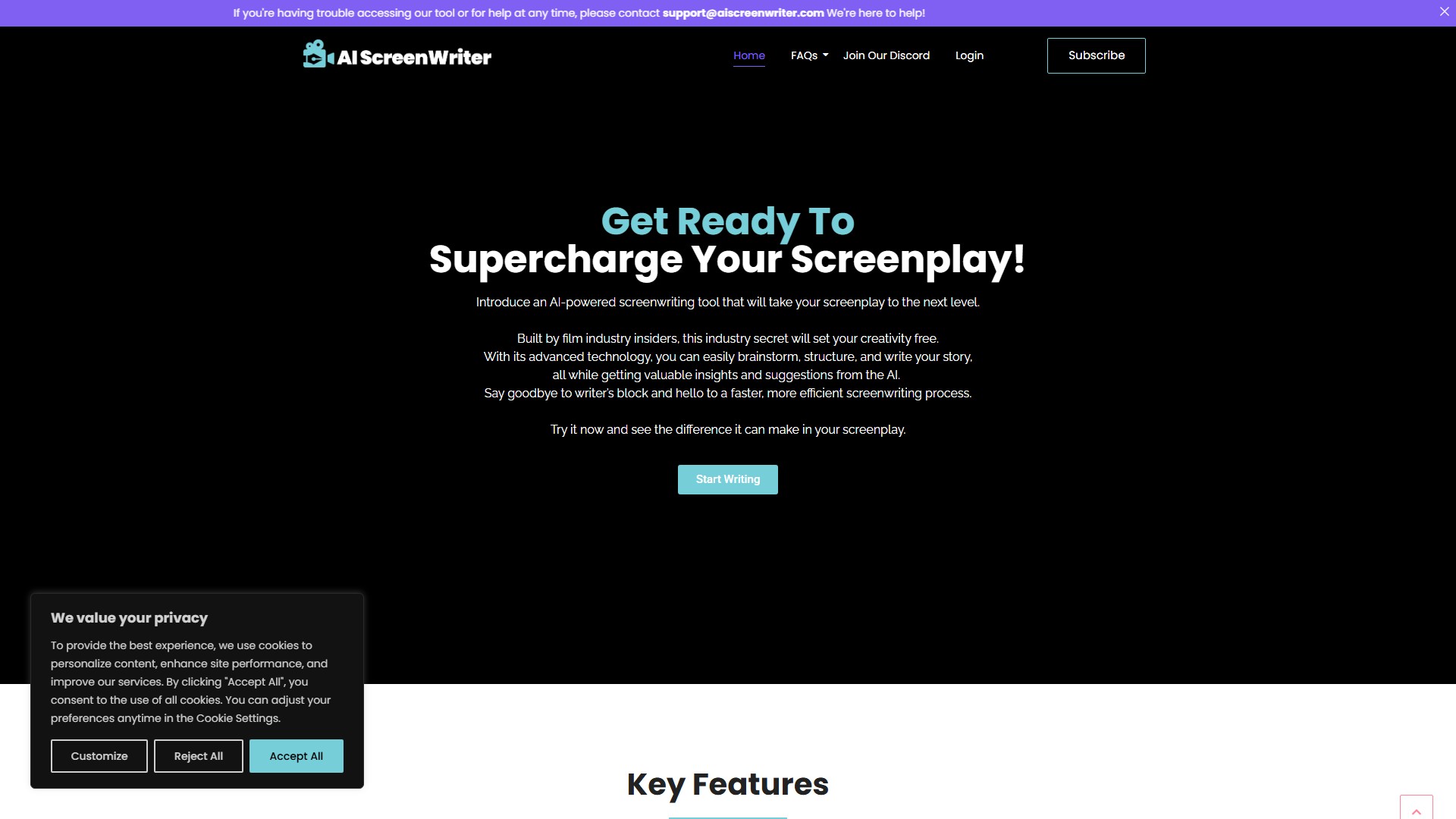 AI Screenwriting Tool