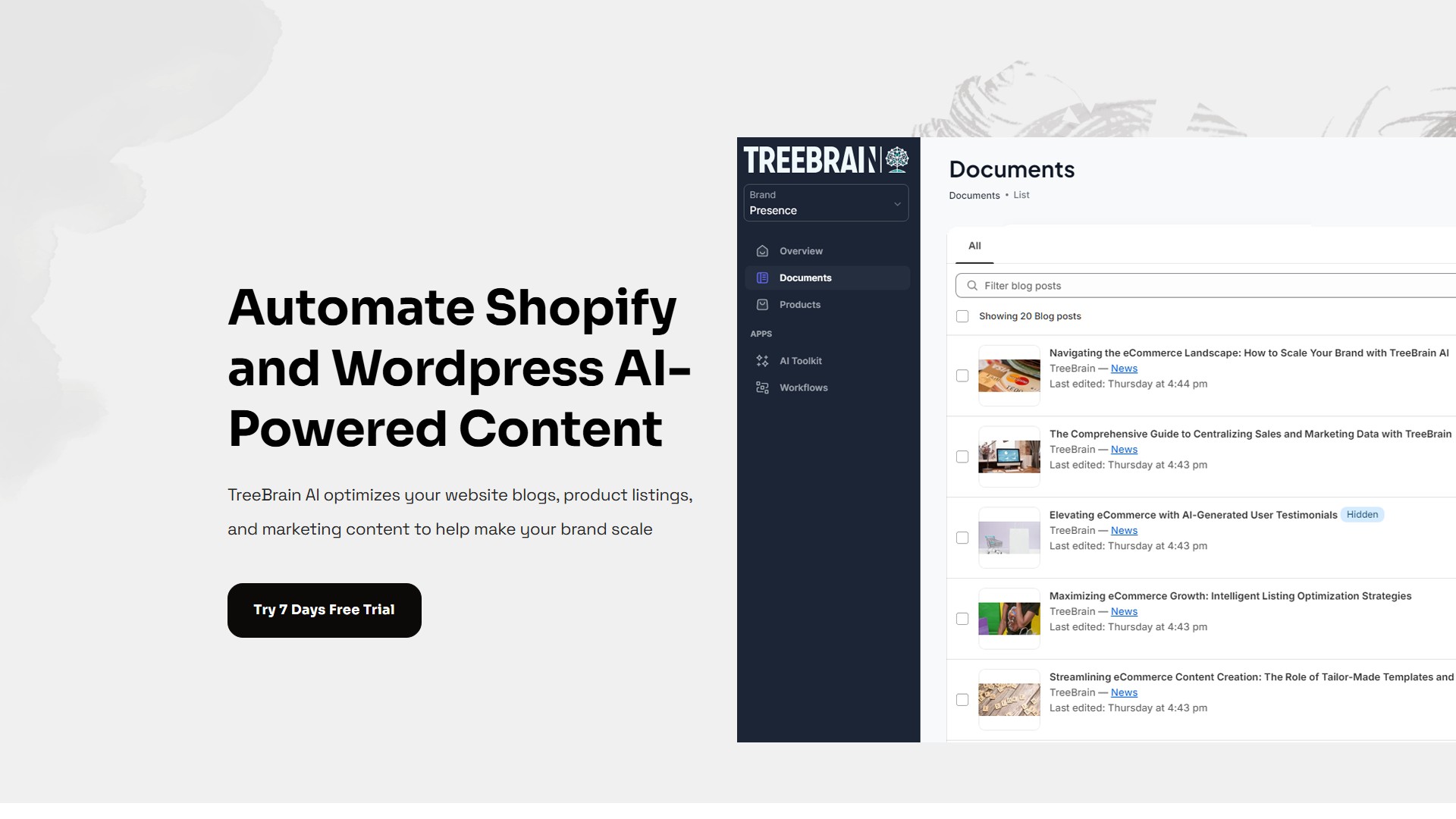 TreeBrain - AI for  Shopify & Amazon FBA