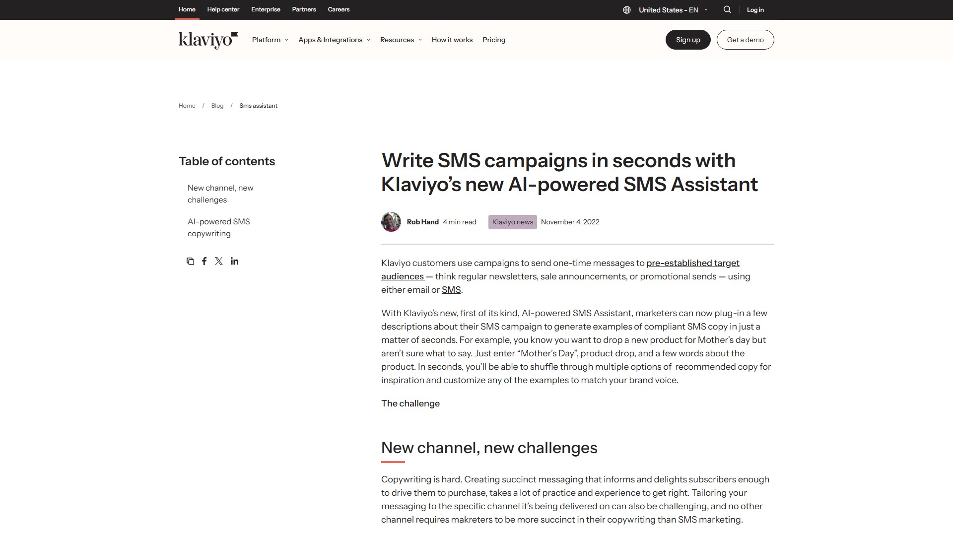 Klaviyo SMS Assistant