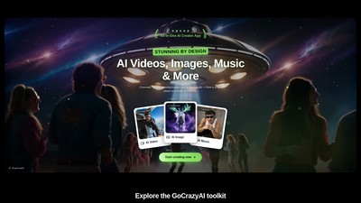 GoCrazyAI – AI Video, Image & Music Generator