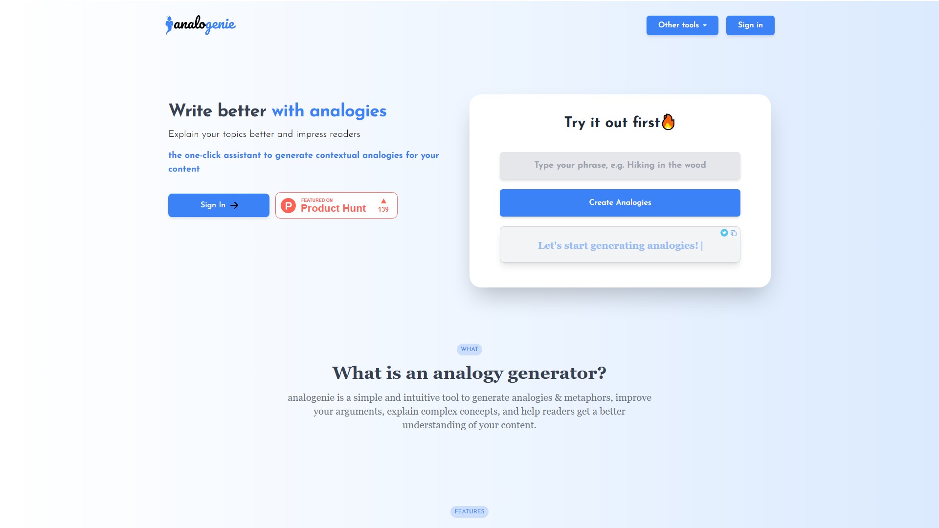 Analogenie