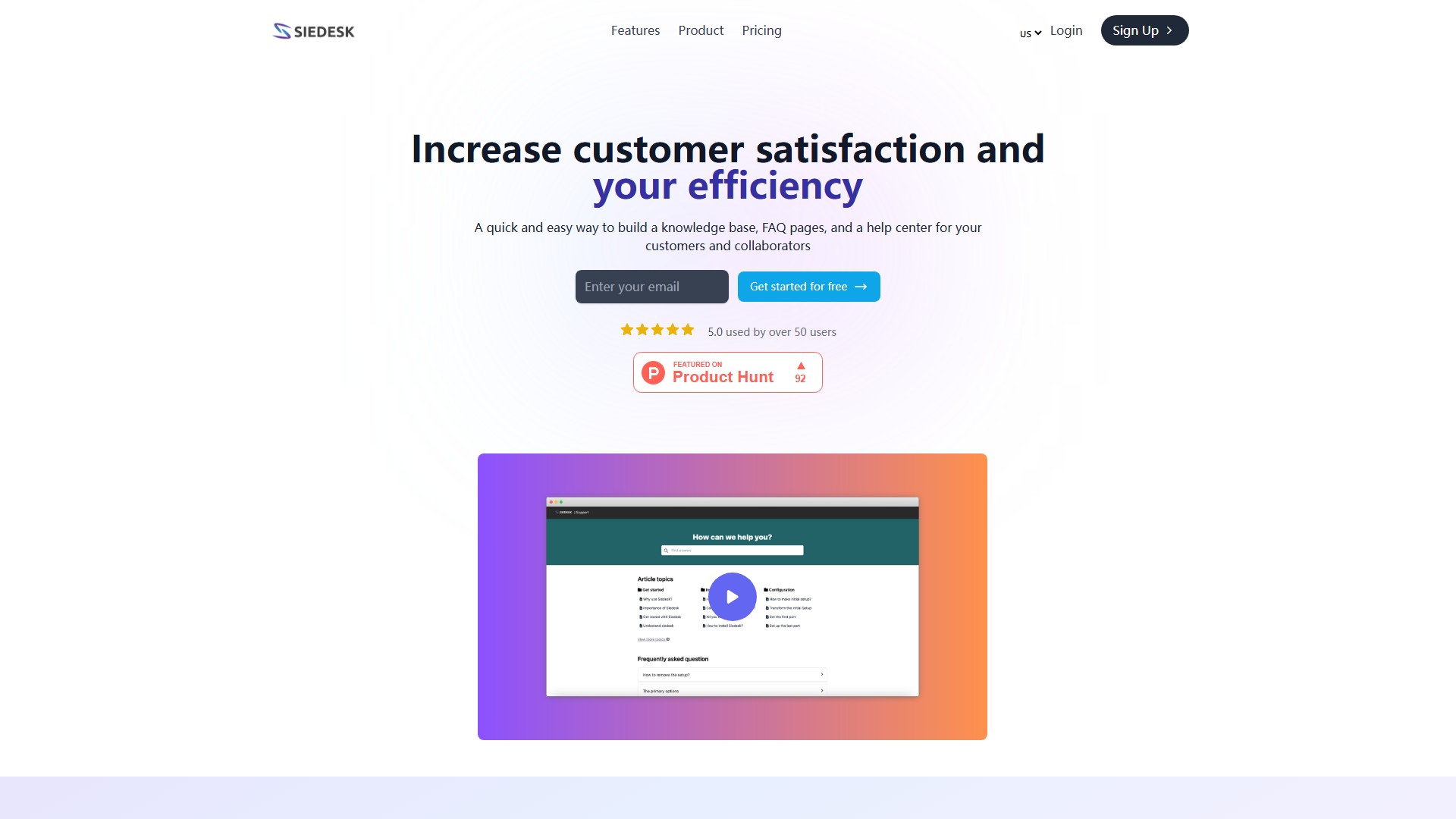 Siedesk - Help Center & Knowledge Base