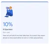 Infographic card showing that 10% are AI Spectators who do not use AI in their daily lives.