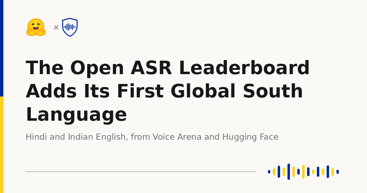 The Open ASR Leaderboard Adds Its First Global South Language