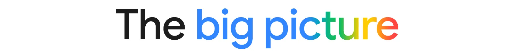 Text: The big picture