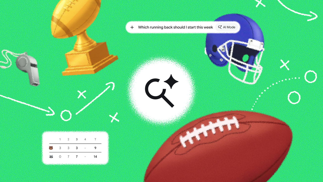 Google Search Adds Live Football Feeds and AI Fantasy Roster Advice