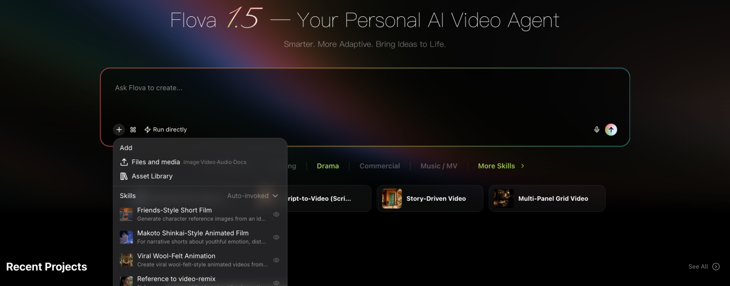Flova AI video creation workflow screenshot 2